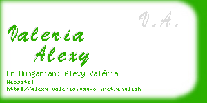 valeria alexy business card
