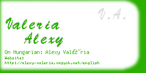 valeria alexy business card